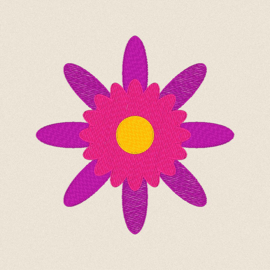 Мандала с 8 лъча — топло, 100×100 мм