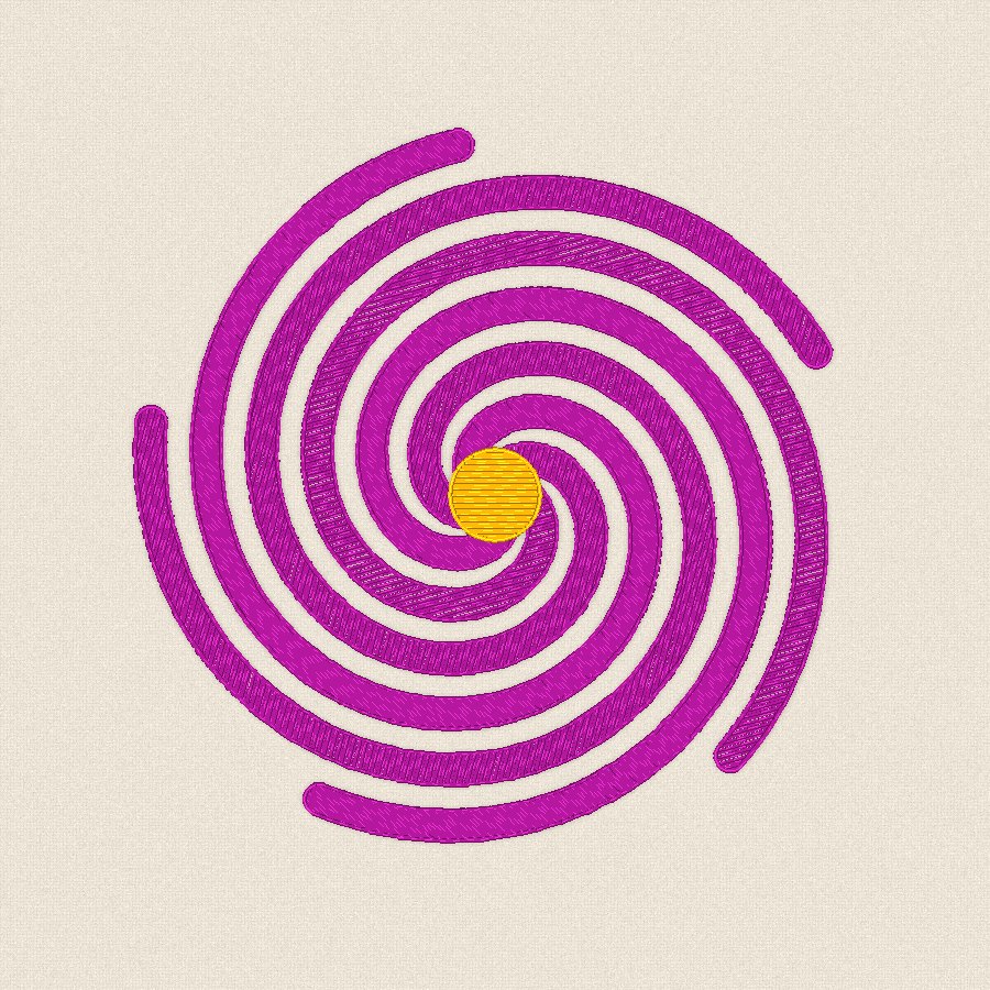 Спирала — топло, 100×100 мм
