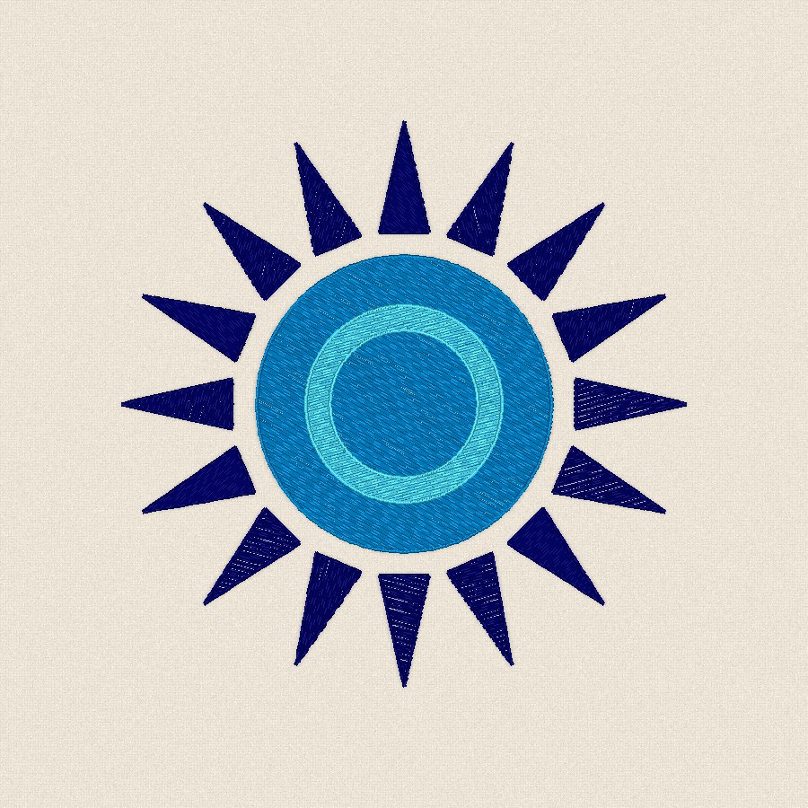 Слънчев кръг — студено, 100×100 мм