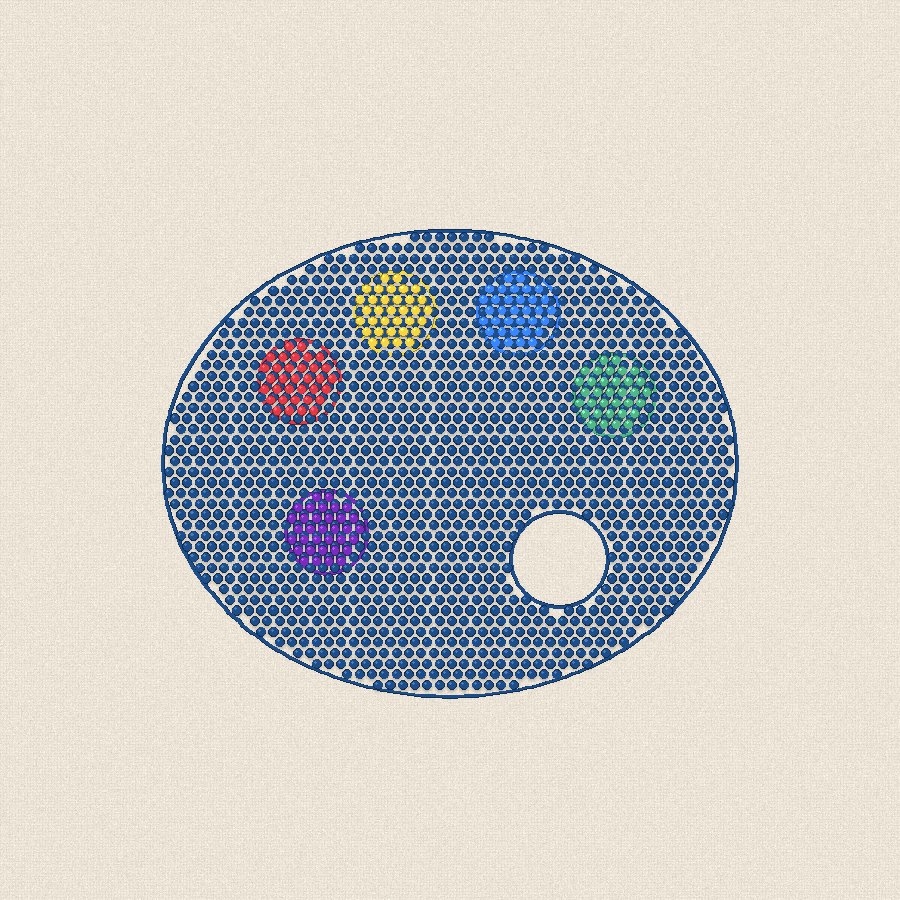 Палитра — синьо, 100×100 мм (2/2)