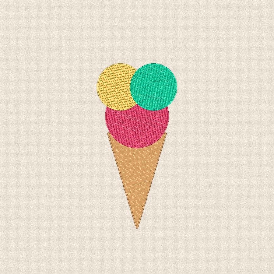 Сладолед — ярко, 100×100 мм