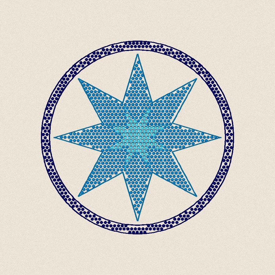 Звезда в кръг — студено, 100×100 мм (2/2)