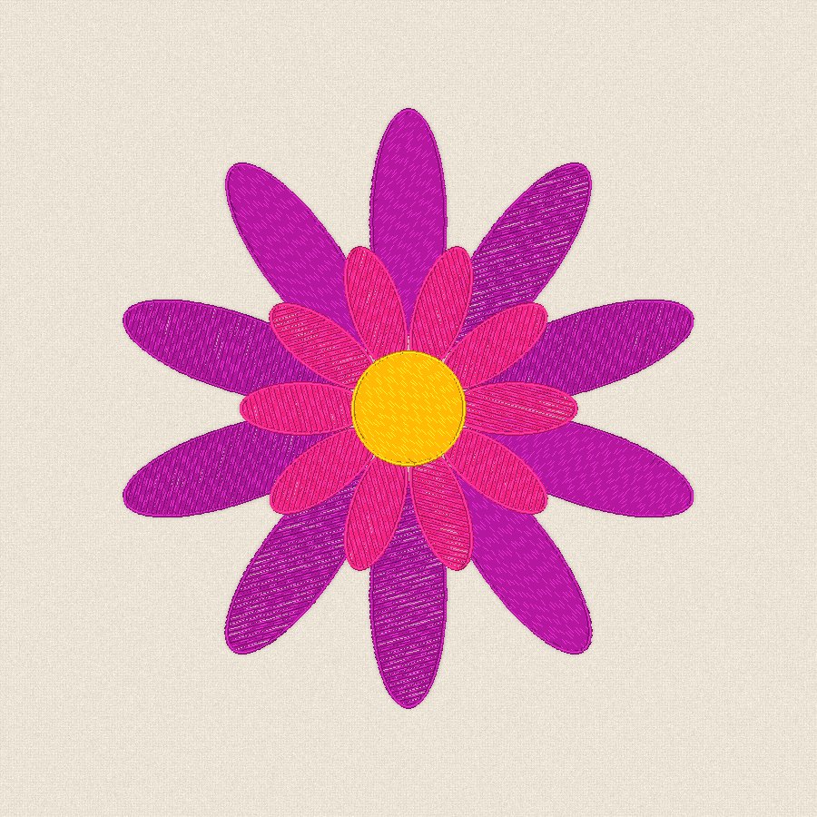 Розетка с 10 листа — топло, 100×100 мм