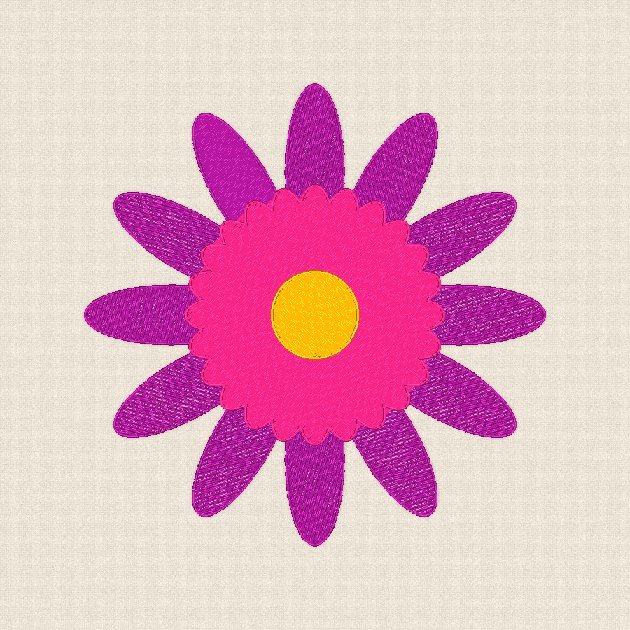 Мандала с 12 лъча — топло, 100×100 мм