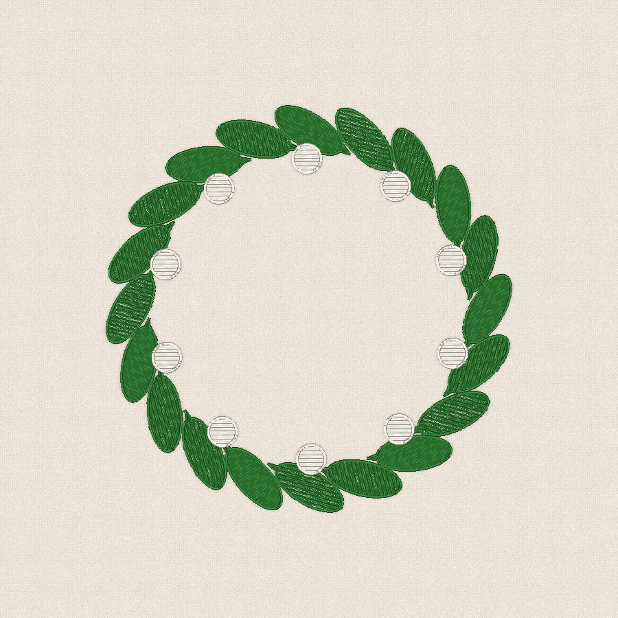 Венец — зелено и бяло, 100×100 мм