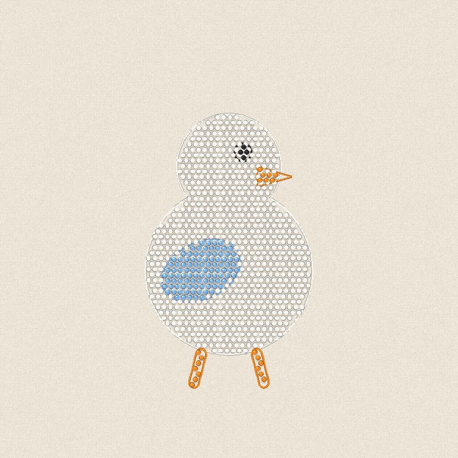 Пиленце — бяло, 100×100 мм (2/2)