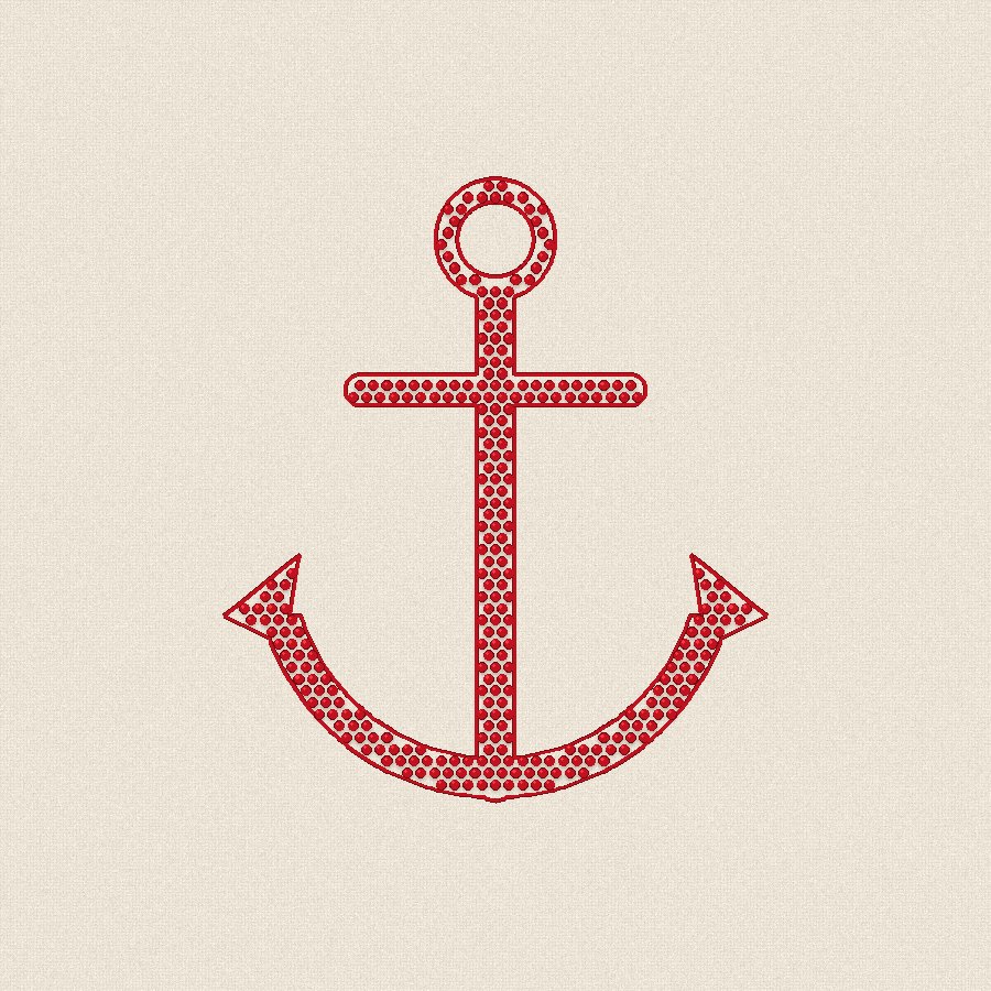 Котва — червено, 100×100 мм (2/2)