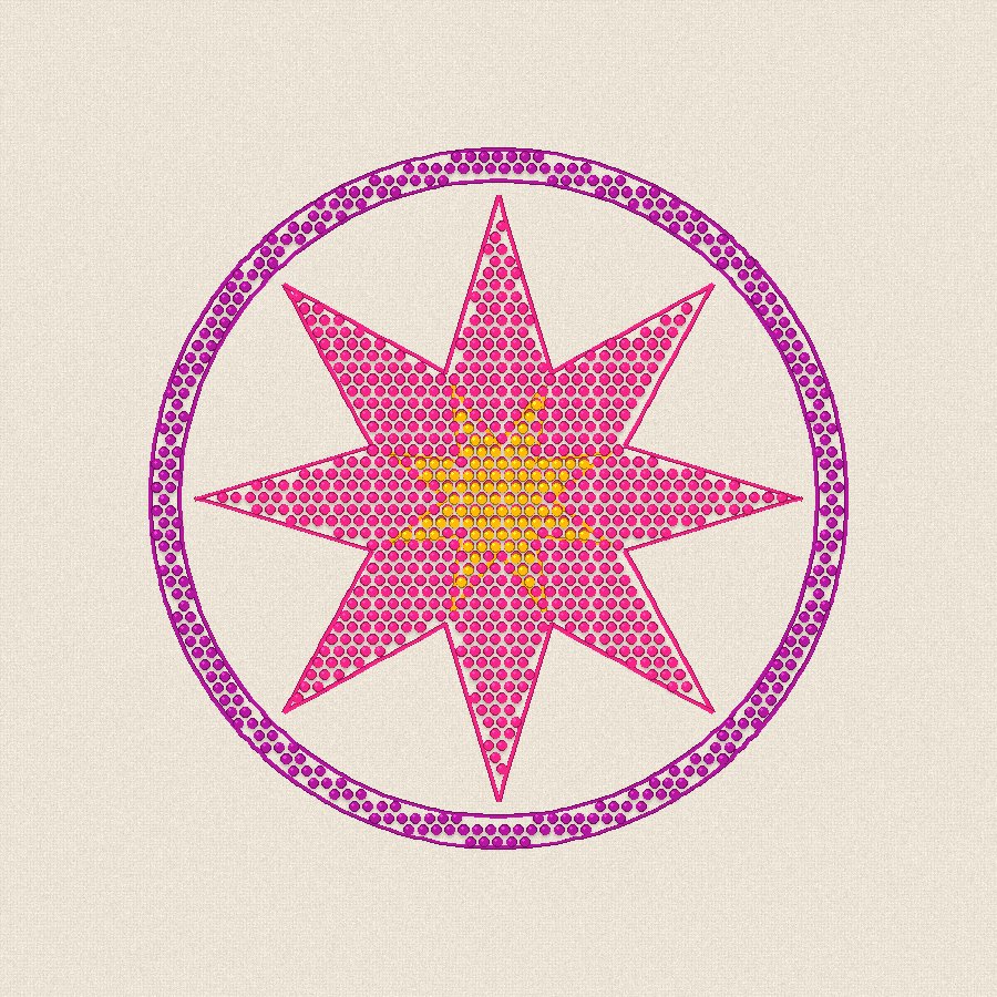 Звезда в кръг — топло, 100×100 мм (2/2)