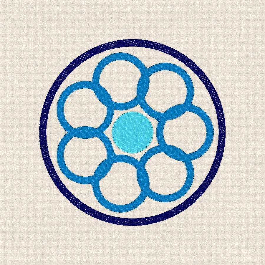 Кръгове в кръг — студено, 100×100 мм