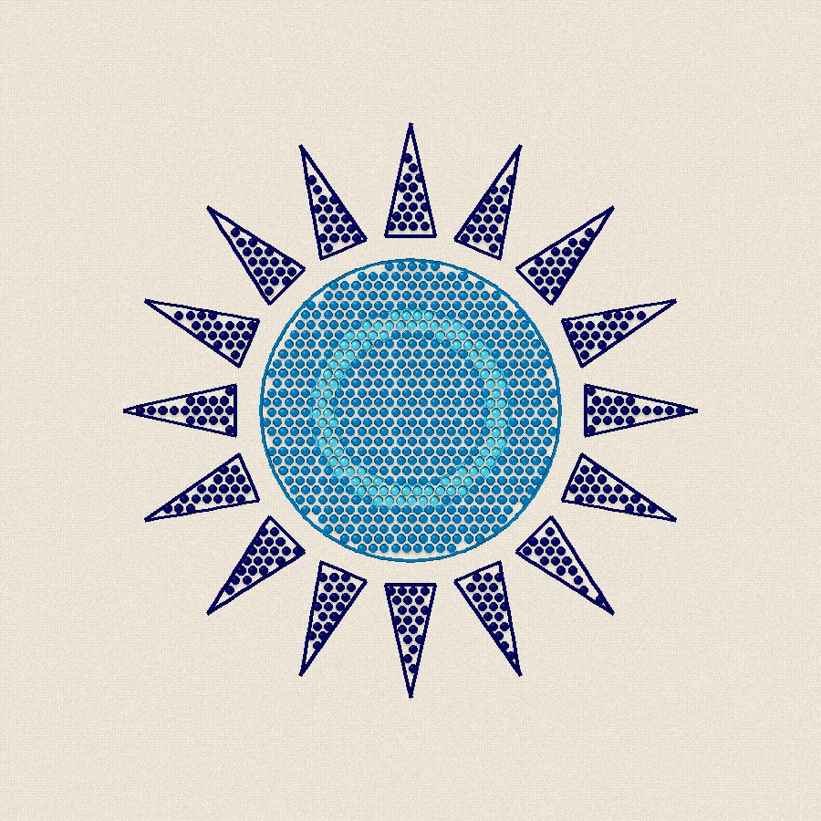 Слънчев кръг — студено, 100×100 мм (2/2)