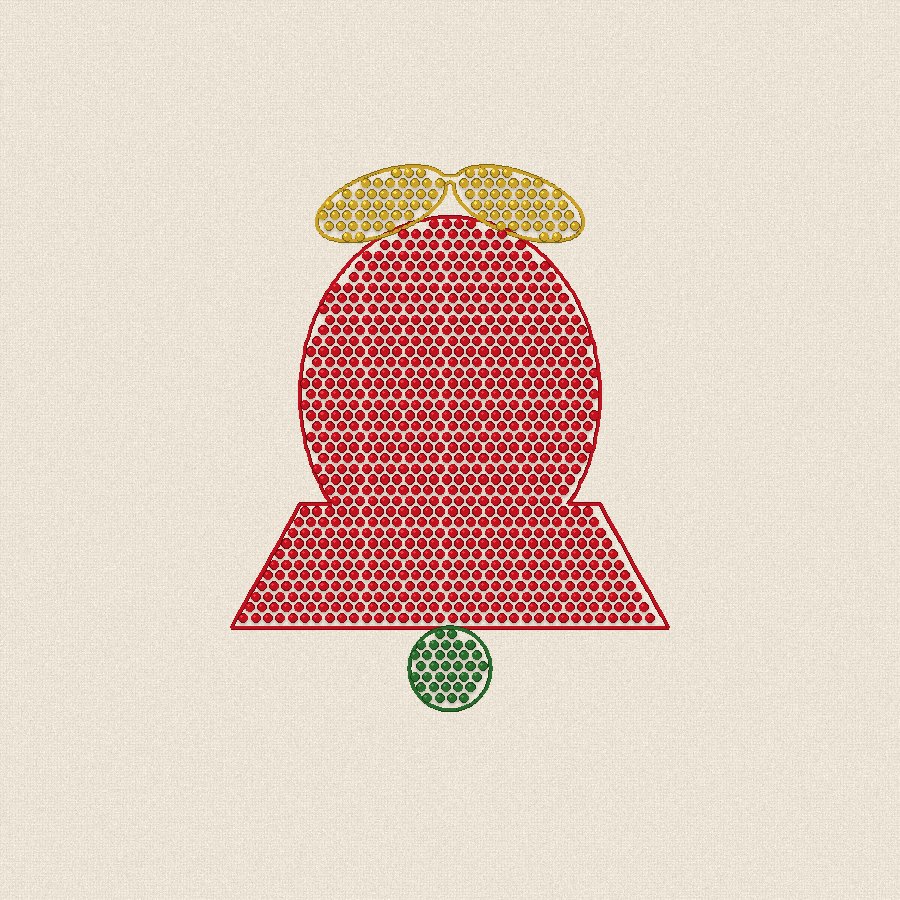 Камбанка — червено и зелено, 100×100 мм (2/2)