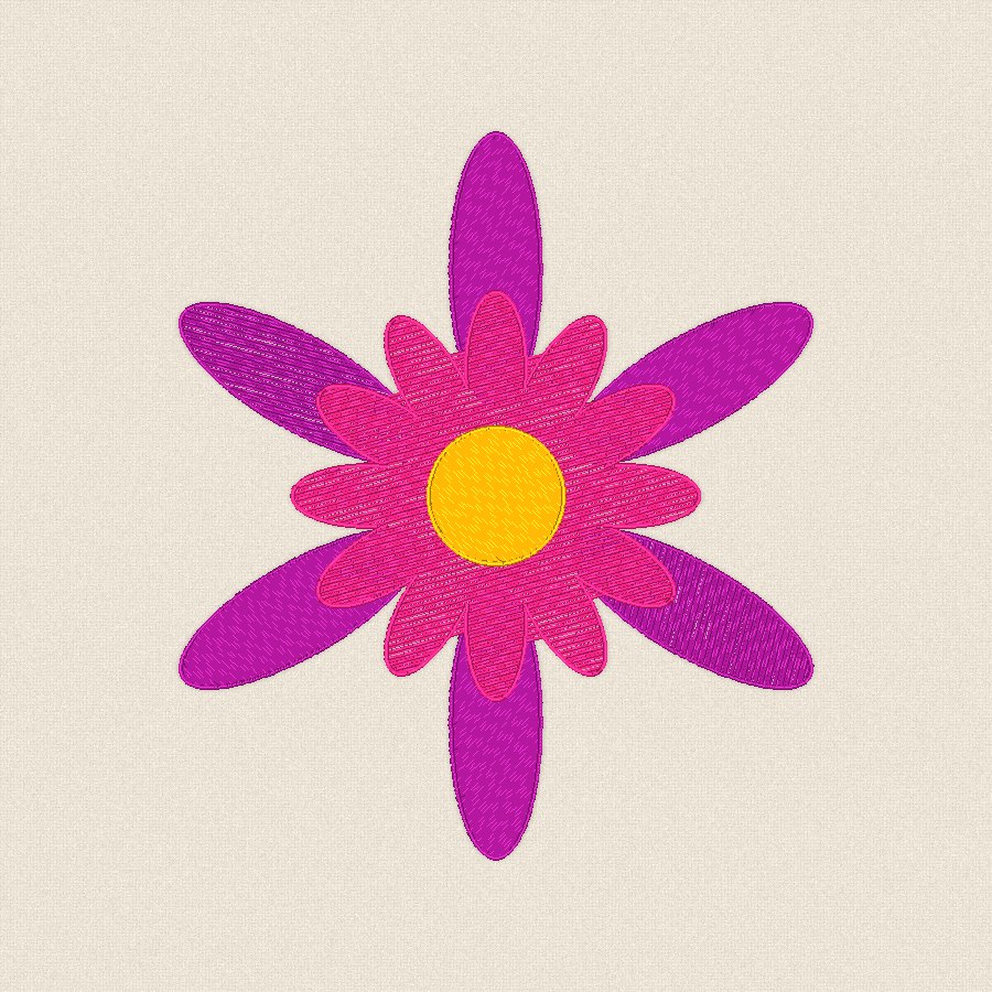 Мандала с 6 лъча — топло, 100×100 мм