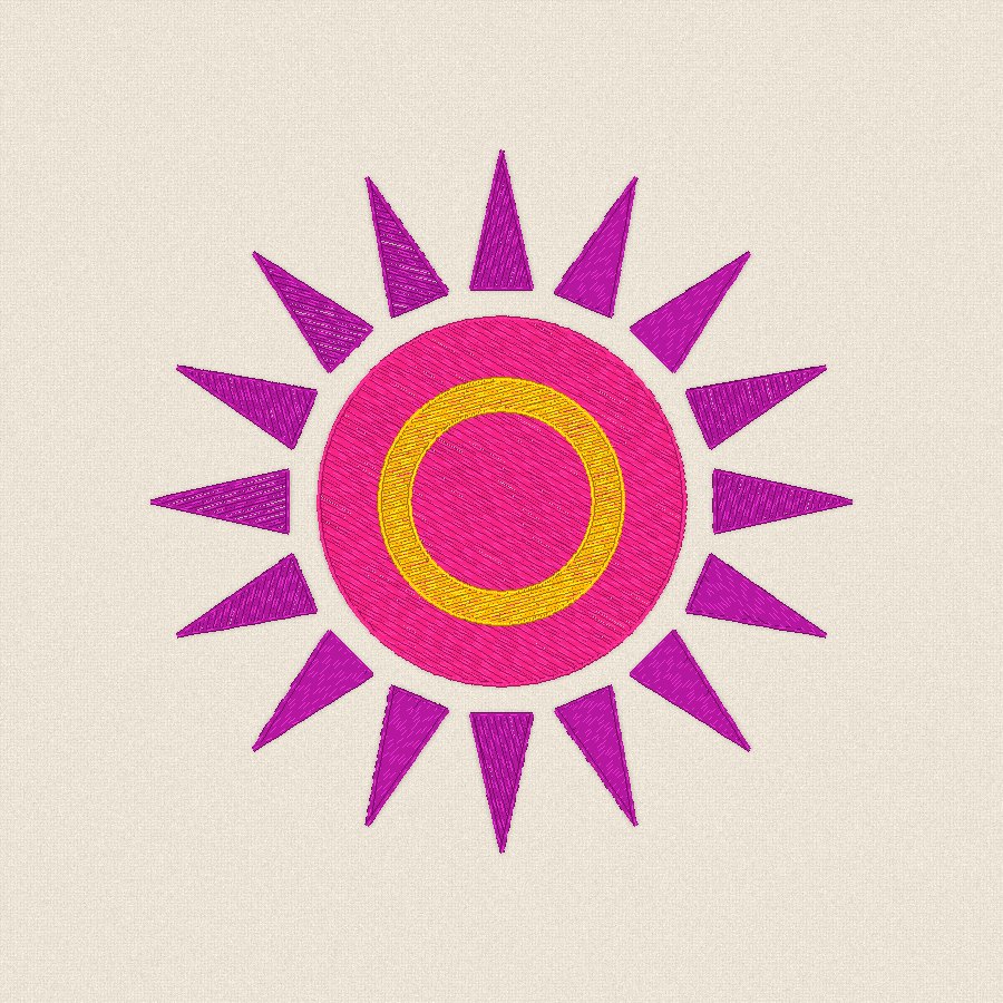 Слънчев кръг — топло, 100×100 мм