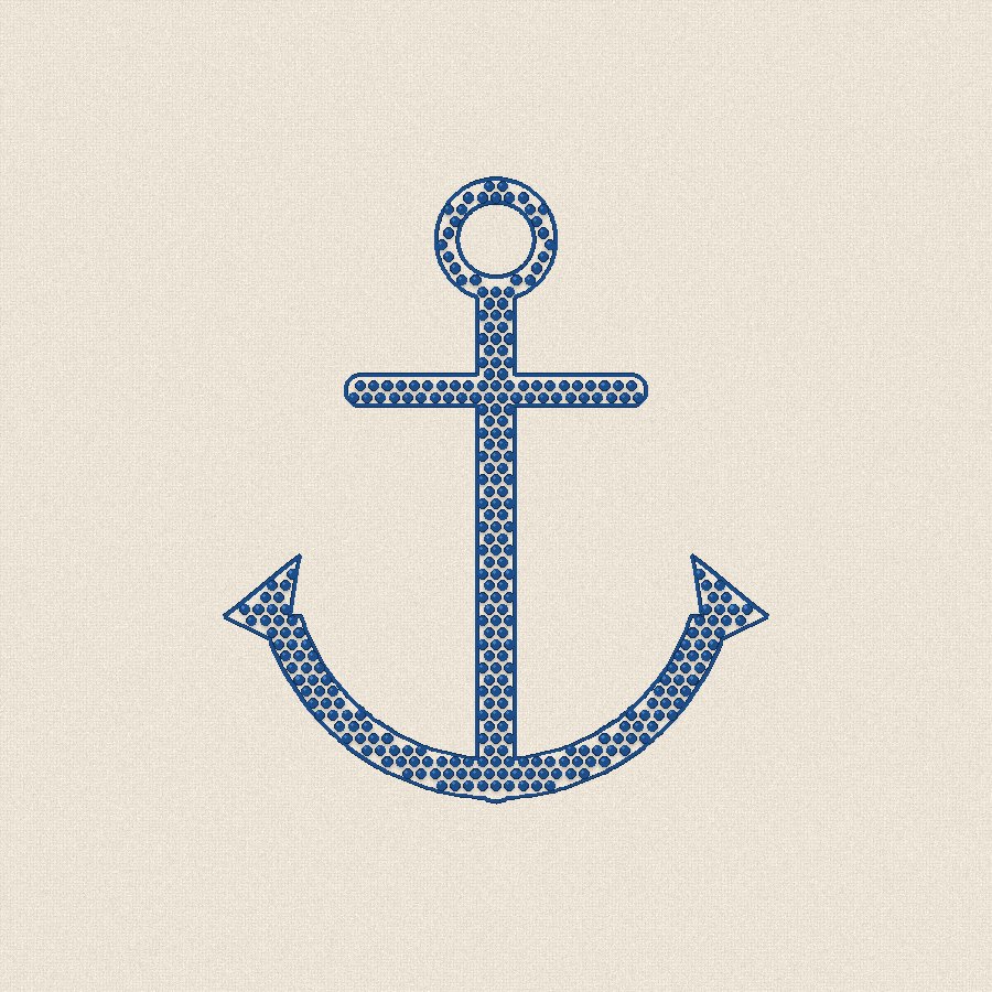 Котва — синьо, 100×100 мм (2/2)