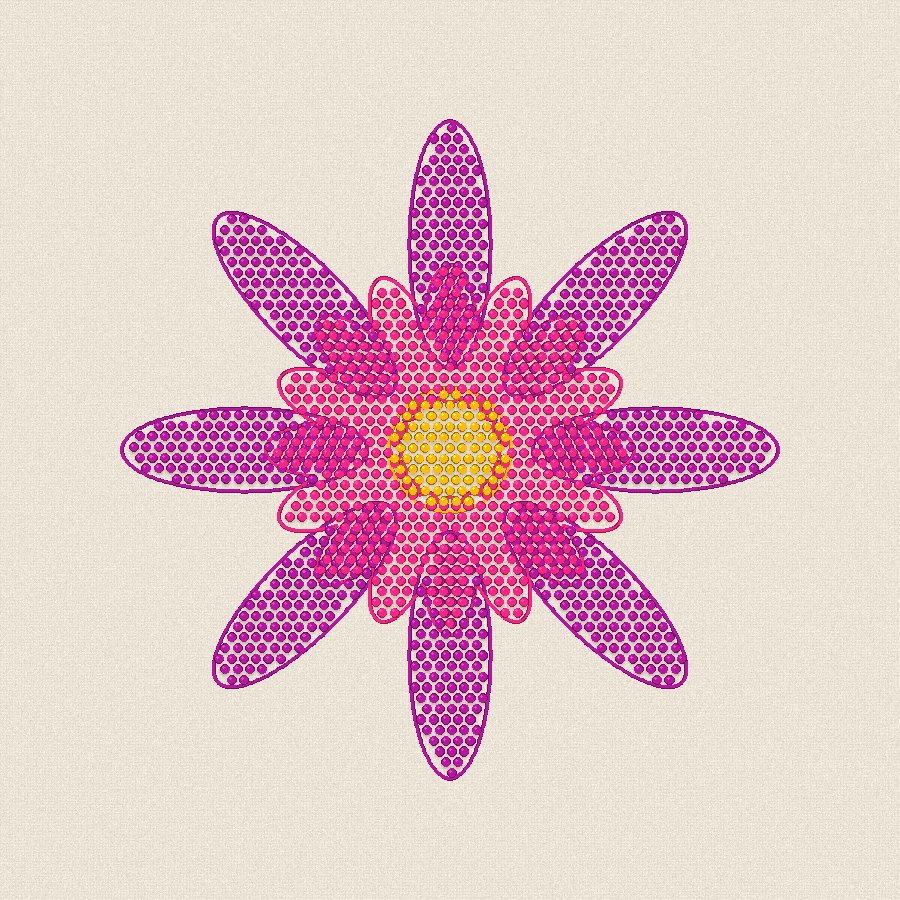 Мандала с 8 лъча — топло, 100×100 мм (2/2)