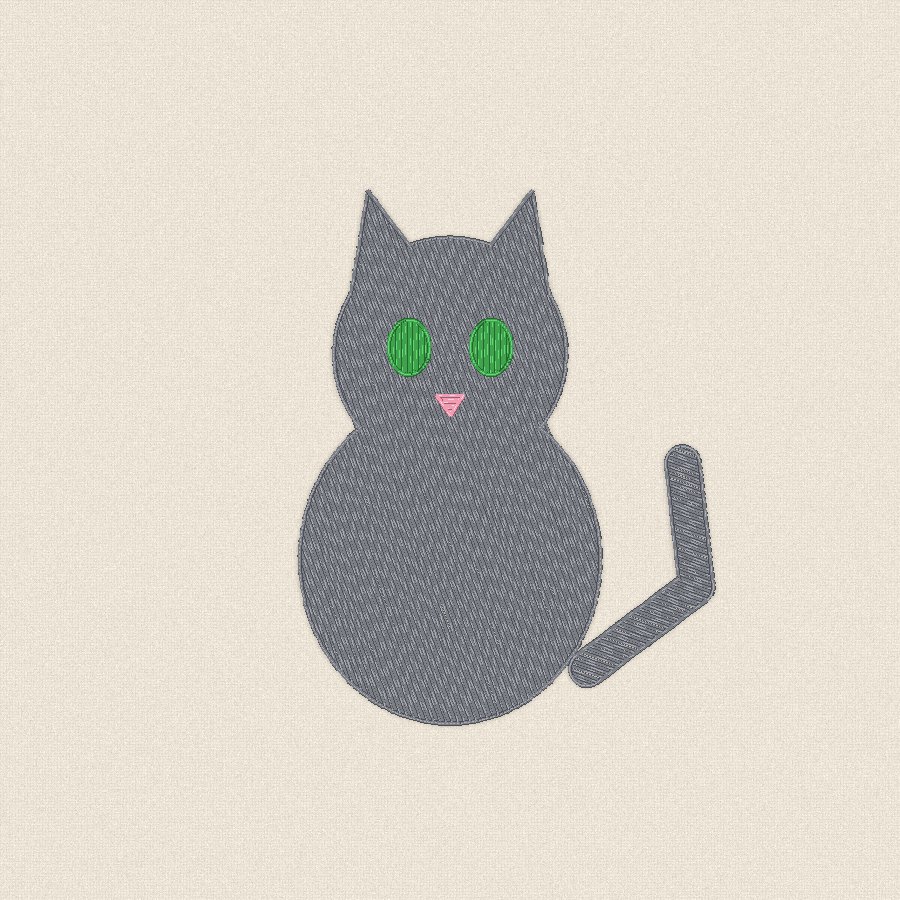 Котка (сива), 100×100 мм