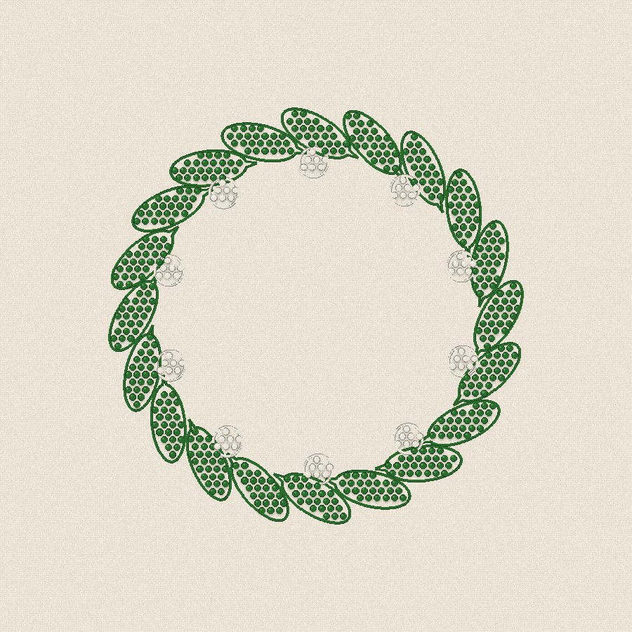 Венец — зелено и бяло, 100×100 мм (2/2)