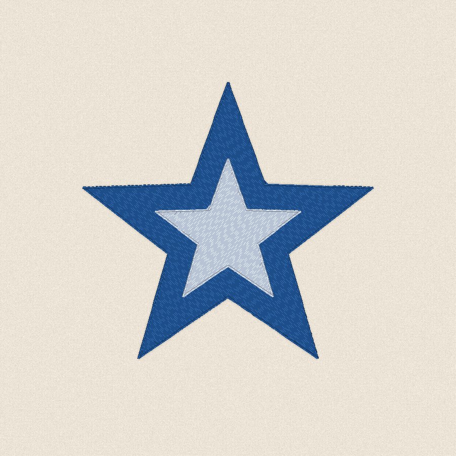Коледна звезда — синьо и сребърно, 100×100 мм