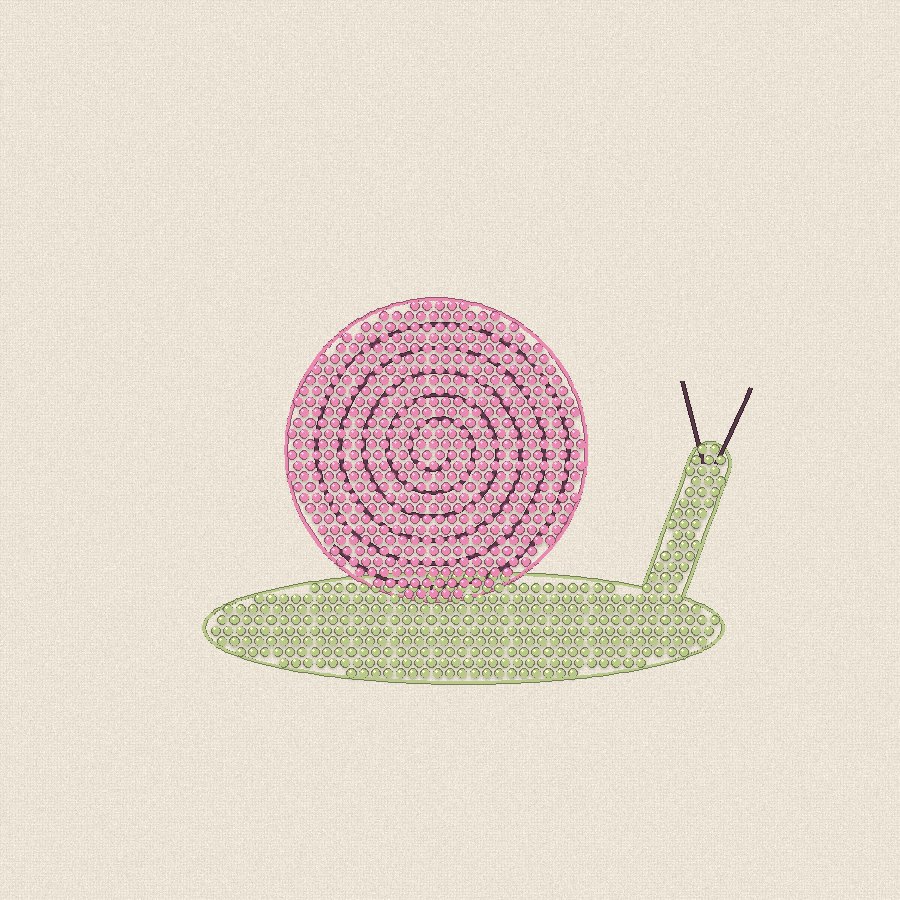 Охлюв (розов), 100×100 мм (2/2)