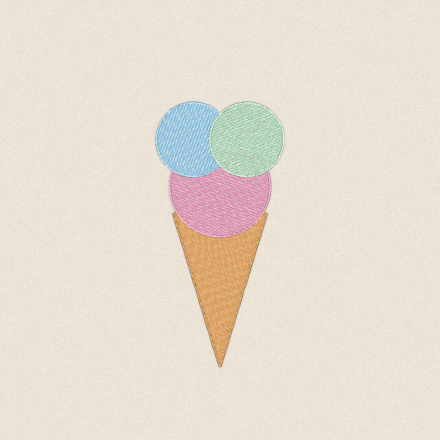 Сладолед — пастелно, 100×100 мм
