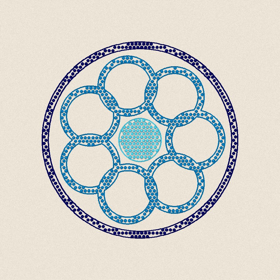 Кръгове в кръг — студено, 100×100 мм (2/2)