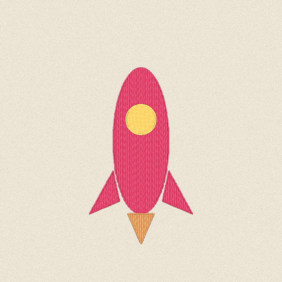 Ракета — ярко, 100×100 мм