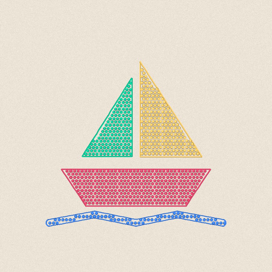 Лодка — ярко, 100×100 мм (2/2)
