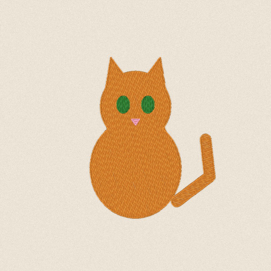 Котка (рижава), 100×100 мм