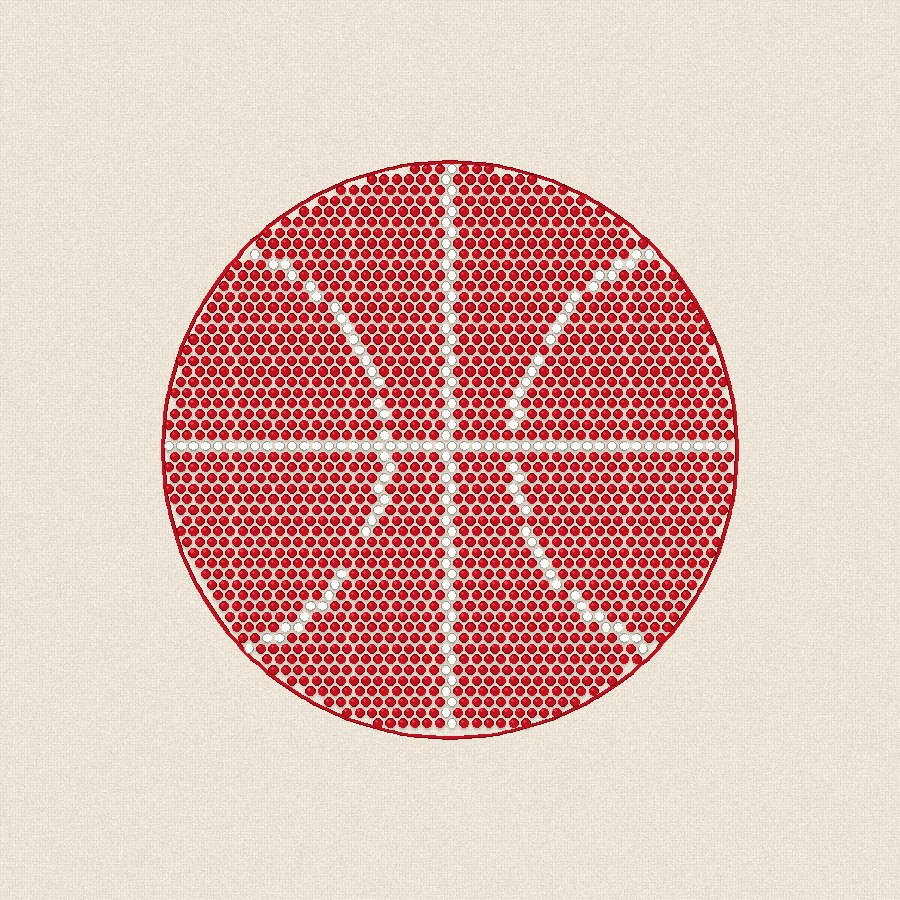 Баскетболна топка — червена, 100×100 мм (2/2)