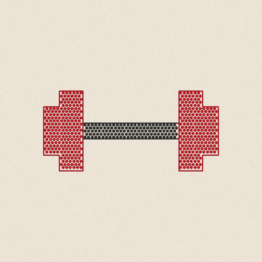 Гира — червено, 100×100 мм (2/2)